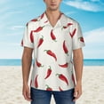 thumbnail image 4 of Disketp Hawaiian Shirts For Men,Chili Print Mens Casual Short Sleeve Button Down Shirts Beach Shirt, 4 of 8