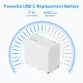 thumbnail image 2 of Batería VILTROX NP-F970, 6600 mAh, 2 unidades, recargable, 2 of 9