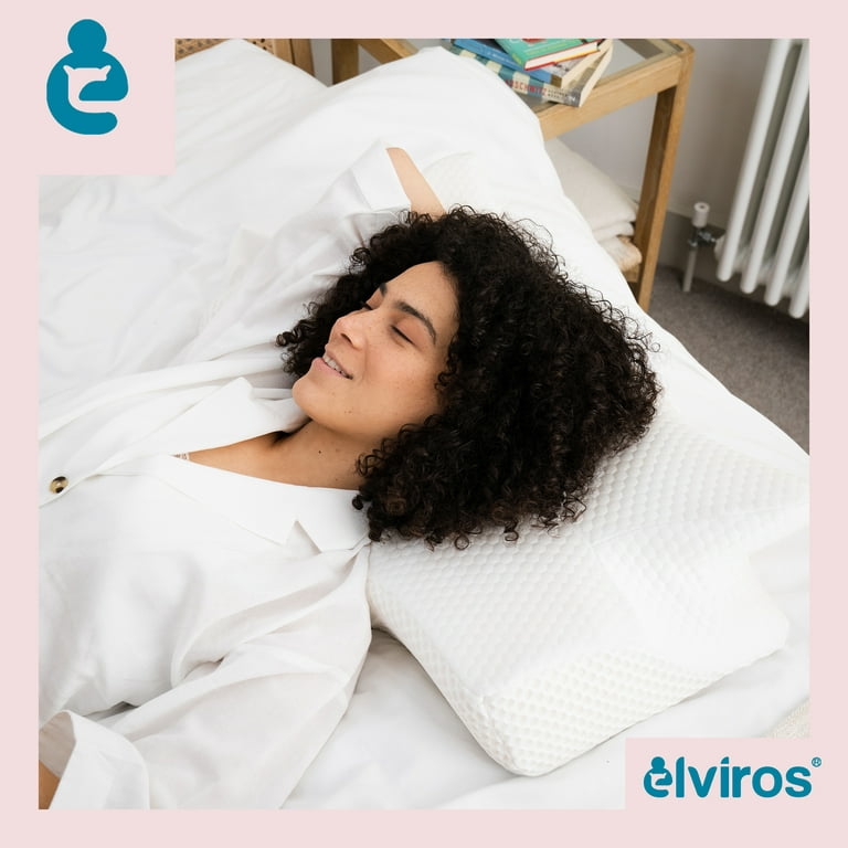 Elviros Lumbar Support Pillow for Sleeping Gray