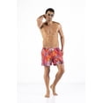 thumbnail image 4 of Solid Colored & Printed Quick Dry Summer Swim Trunks for Men, Swimwear, Bathing Suits, Swim Shorts with Various Colors & Designs, Abstract Red, Large, 4 of 11