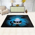 thumbnail image 2 of SKYSONIC 36x24in Black Cat Halloween Area Rug, Spooky Scary Night Non-Slip Floor Carpet for Indoor Living Dining Room Bedroom, 2 of 7