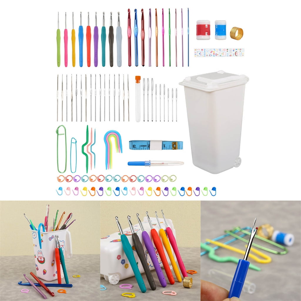 Crochet Hooks Set, Beginner Crochet Hooks Kits with Case, Ergonomic Crochet Hook Crochet Needle and Accessories Kits