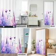 thumbnail image 6 of Purple Blue Lavender Fabric Shower Curtain Flowers Butterfly Washable Shower Curtains for Bathroom, Waterproof Bath Curtain with Hooks Home Decor 36x72in, 6 of 8
