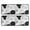 Geometric Flower and Dahlia White, variant on Geometric Flower and Dahlia Blue Anti Fatigue Kitchen Rugs Set Of 2, Non Slip Washable Decorative Floor Mats for Sink Laundry and Home Use, 17"x47"