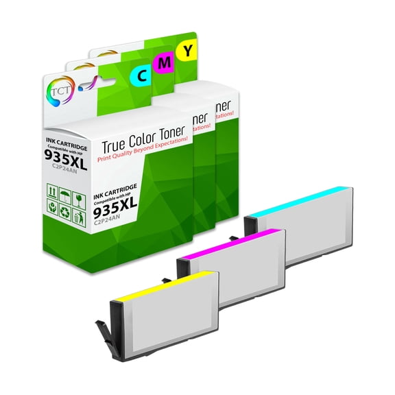 TCT 934XL 935XL Color Ink Cartridge 3 Pack - Compatible With HP 940XL 940 XL
