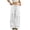 White, variant on BXJX Womens Sweatpants, Drawstring Bow Ribbon Elastic Waist Adjustable Ankle Daily Pants with Pockets Gray Size S-2XL