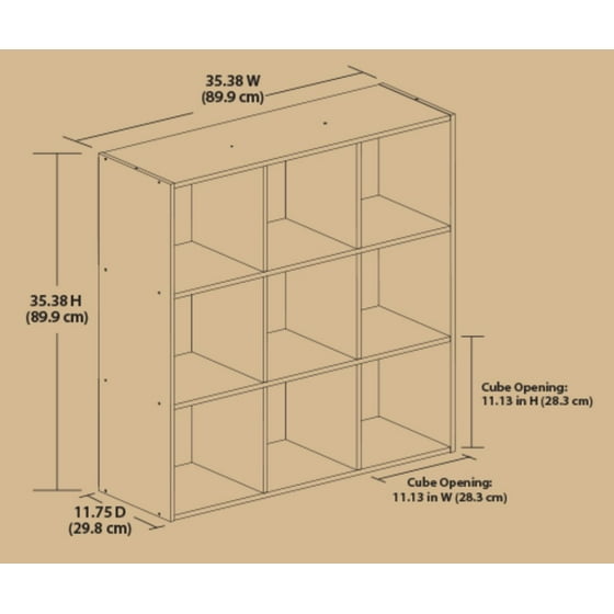 Mainstays 9 Cube Storage Organizer Multiple Colors Com