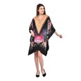 thumbnail image 4 of Black Women's Plus Size Tunic Dress for Women Casual Short Caftan Dresses Tunics for Plus Size Ladies Kimono Online by Oussum, 4 of 6