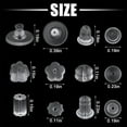 thumbnail image 6 of NOGIS Silicone Earring Backs for Studs 6 Styles Clear Hypoallergenic Rubber Earrings Safety Back Stopper Replacement Kit (550 Pcs，Style B), 6 of 7