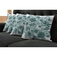 thumbnail image 2 of Ambesonne Dragonfly Throw Pillow Cover 4 Pack, Abstract Daisy Flower, 20", Petrol Blue White, 2 of 6