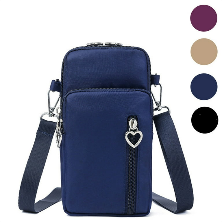 Women Sports Bag Mini Phone Pouch Crossbody Shoulder Bags Female Messenger Bag Navy Blue