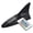 Black, variant on Pebbuoy Solar Shark Fins Antenna Light with Remote Control Super Bright Adhesive Universal SUV Van Auto 13 LED Warning Roof Lamp