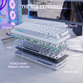 thumbnail image 5 of ATTACK SHARK X68 HE 8000Hz Rapid Trigger Keyboard, 0.01mm RT Accuracy Wired Gaming Keyboard with Magnetic Switch, Adjustable Actuation, Rapid Trigger, Snap Tap, RGB Lighting for PC/Mac, White Contours, 5 of 8