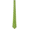 thumbnail image 2 of Vegetable Eggplant Eggplants Repeat Pattern All Over Neck Tie Lime Standard One Size, 2 of 2