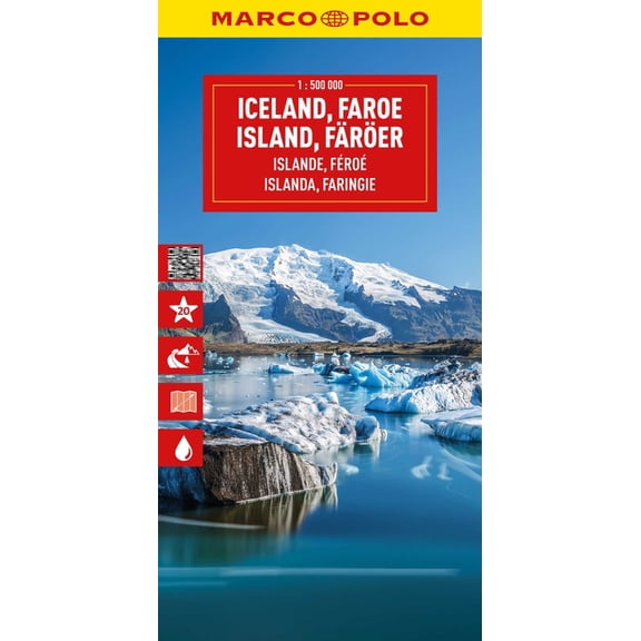Iceland, Faroe Islands Marco Polo Map, (Paperback)
