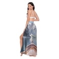 thumbnail image 3 of FORMRS Womens Long Sarong Beach Wrap Semi-Sheer Bikini Skirt Bathing Swimsuit Cover Up, Wooden Boat, 3 of 7