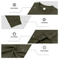 thumbnail image 3 of pstuiky camisas de manga larga para hombre, Sudadera deportiva informal para hombre, cuello redondo, color liso, de punto, de manga larga, con capucha versátil Tops casuales para hombres xxl, 3 of 3