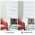 thumbnail image 5 of Keego Dual Layer Roller Window Blind Light Filtering Zebra Window Blind, Cordless, Customizable, White Case White Fabric 41.5"w x 66.0"h, 5 of 7