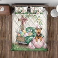 thumbnail image 4 of Easter Egg Airedale Terrier Bunny Ear Welcome Spring Truck Quilt Bedding Set Dale Waterside Dog Lover 1 Blanket Bed Cover 2 Pillowcases - 12002, 4 of 5