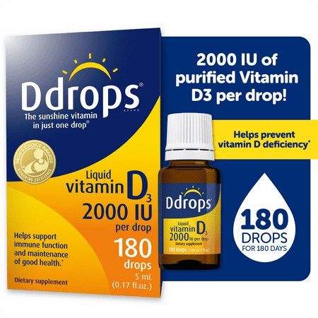 UPC 851228000095 product image for Ddrops Adult Liquid Vitamin D3 Drops  2000 IU per Drop  0.17 fl oz | upcitemdb.com