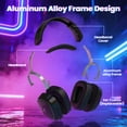 thumbnail image 3 of ATTACK SHARK G800 Wireless RGB Gaming Headset:7.1 Surround Sound-50mm Drivers-Memory Foam Ear Pads,Wired/2.4Ghz/BT,Ultralight,Durable Aluminum Frame,Detachable Mic,Programmable for PC Mac Gamer, 3 of 10