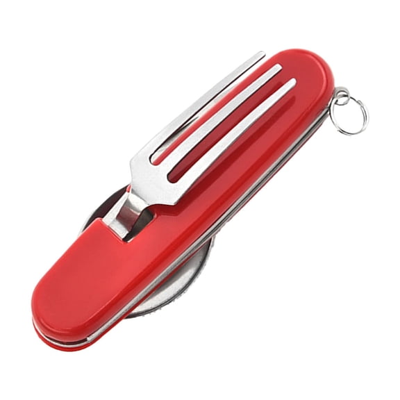 LEHOZIHEQ Multi-Function Camping Utensil Flatware Set, Foldable Backpacking Cutlery for Traveling, Hiking, Boy Scout Gift