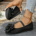 thumbnail image 5 of Viluyesy Womens Ballet Flats, Single Band Floral Slip-On Fashion Shallow Dress Shoes Black, 5 of 9