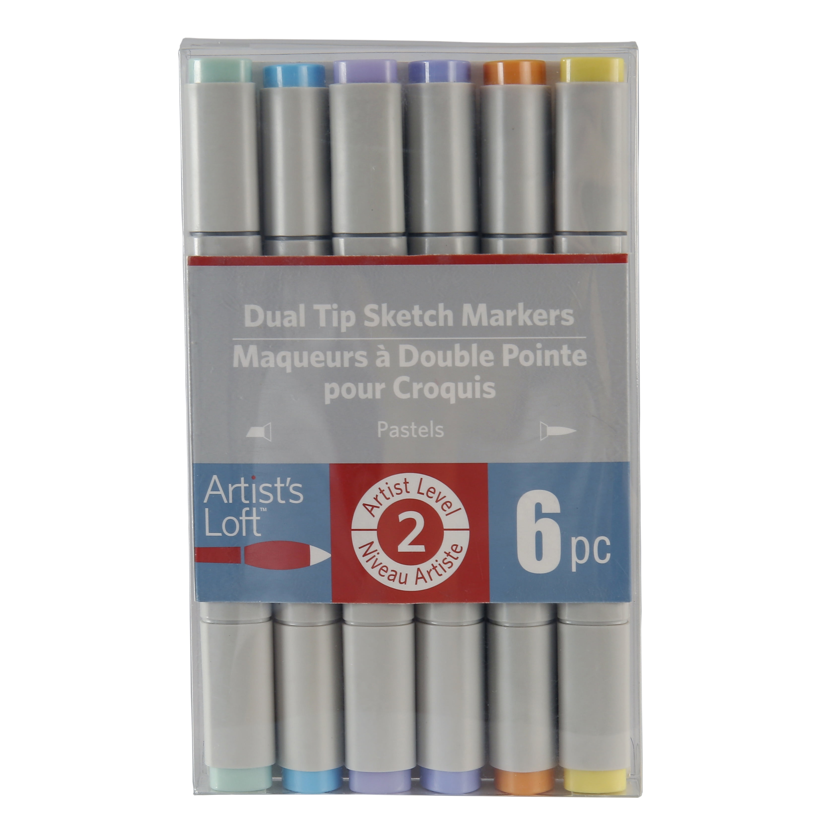 Pastel Level 2 Dual Tip Sketch Markers by Artist’s Loft, 6 Packs: 6 ct. (36 total)