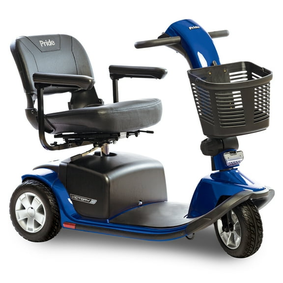 Pride Mobility SC610 Victory 10 3-Wheel Scooter - Viper Blue | FDA Class II Medical Device