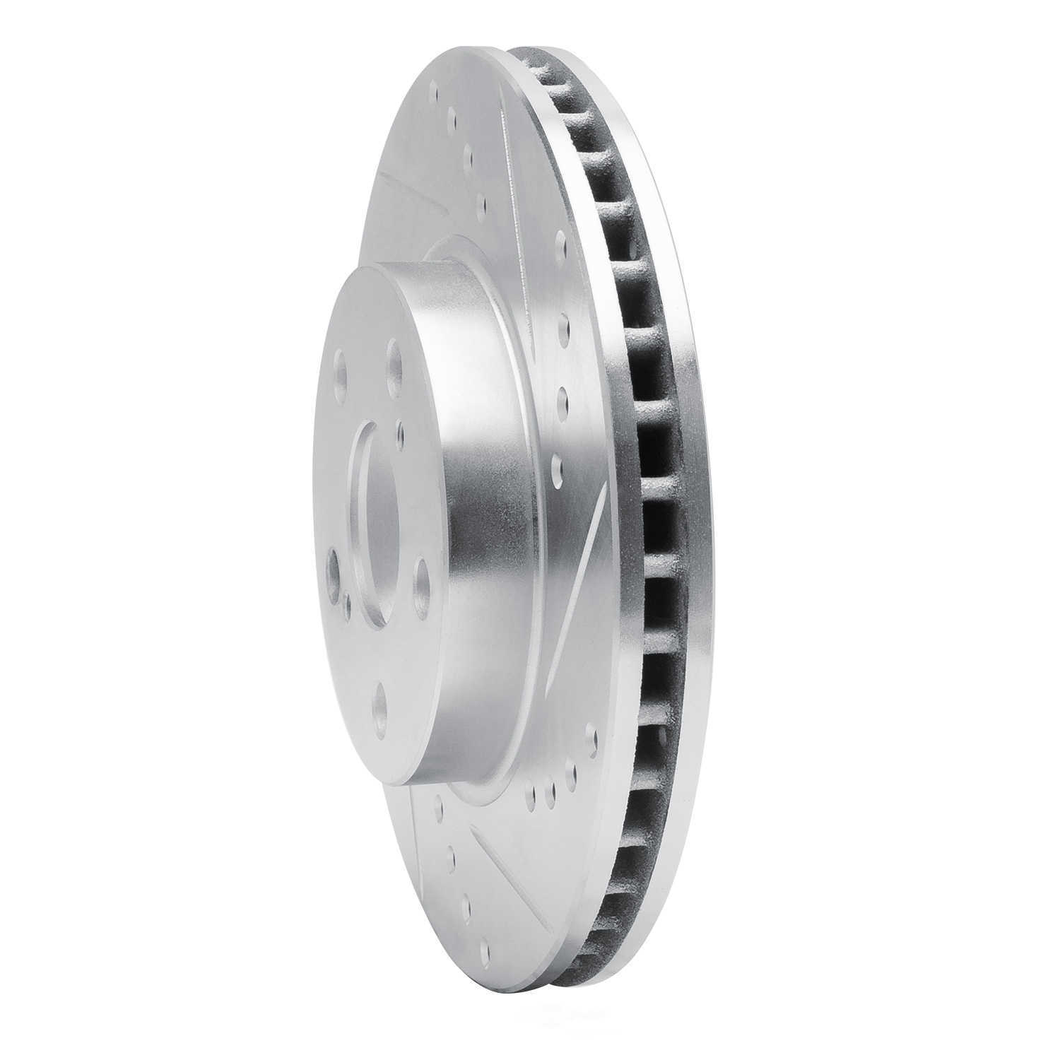 Dynamic Friction Company 631-76067R DFC Brake Rotor - Drilled And Slotted - Silver