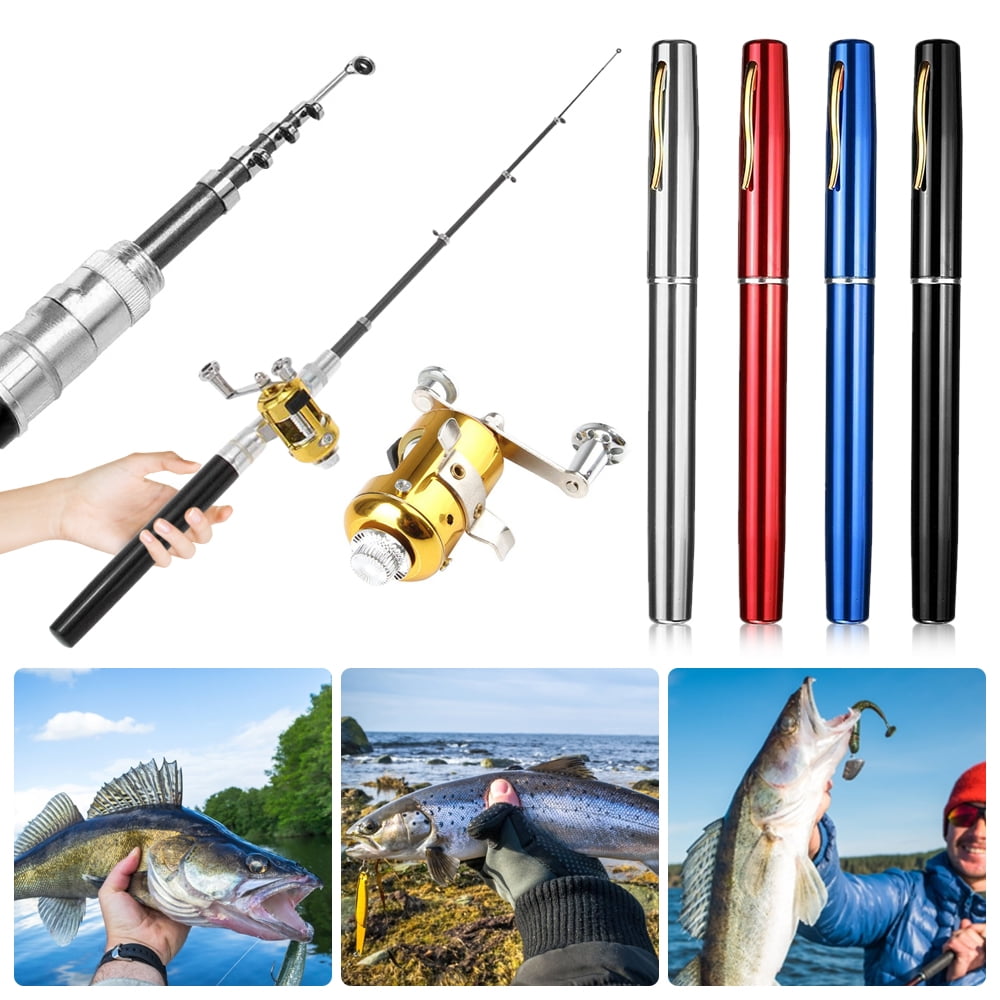 Portable Pen Fishing Rod Mini Pocket Fishing Rod with Spinning Kit 