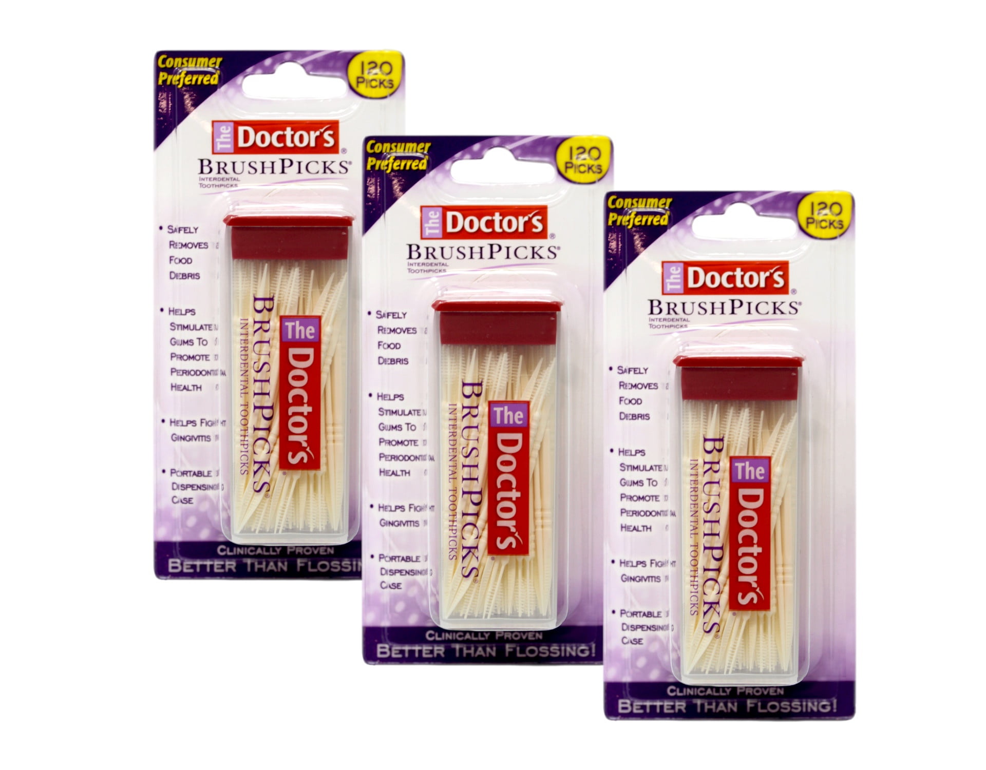 Brushpicks Toothpicks by Prestige Brands - 250 Ea/Pack, 2 Packs Brushpicks Toothpicks by Prestige Brands - 250 Ea/Pack, 2 Packs