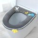 thumbnail image 1 of Cubiertas de asiento de inodoro, cubierta de tanque de inodoro con felpa cómoda impermeable para accesorios de baño, lavable Reemplace las cubiertas de asiento de inodoro desechables Fokelyi CDWJ205, 1 of 6