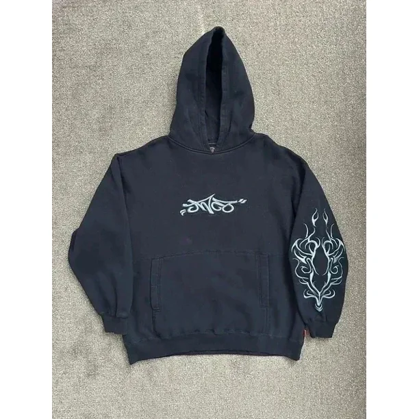 Hip Hop Spliced Streetwear Nl25h Zipper Hoodie Mens Y2K Oversized