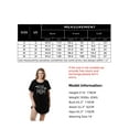 thumbnail image 6 of FEREMO Plus Size Night Shirts Short Sleeve Nightgown Womens Printed Sleepwear for Women (Black, 3XL), 6 of 6
