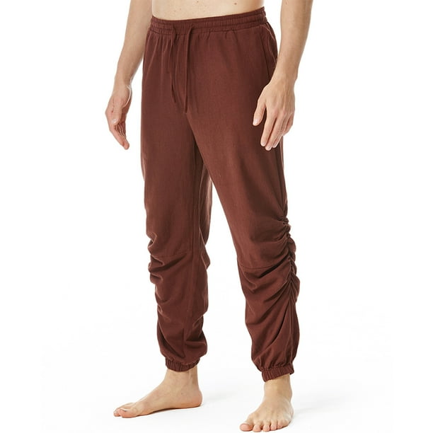 Pantalones largos para hombre, moda, sólidos, casuales, cintura elástica, bolsillos, pantalones deportivos, pantalones para hombre