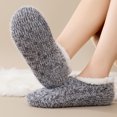 thumbnail image 6 of Fabrcox Womens Fuzzy House Slipper Socks, Non Skid Grips Fluffy Winter Indoor Socks, Warm Plush Loungewear Socks for Sleeping at Home, Holiday Gift for Women (Black), 6 of 6