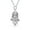 Grey, variant on Womens Amulet Talisman Hamsa Hand Pendant Necklace in Black Silver
