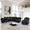 Black, variant on Gewnee Oversized Flannel Fabric Manual Reclining Sectional Sofa with 1-Seat Sofa,Cup Holders for Living Room