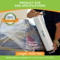 thumbnail image 6 of PSBM Hand Stretch Wrap 18" x 2000' 4 Rolls 60 Gauge Clear Shrink Film/Wrap, Heavy Duty Industrial Strength Up to 800% Ultimate Stretch, Clear Plastic Wrap for Moving, Packing, Shipping & Storage, 6 of 9