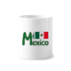 thumbnail image 1 of Mexico Nacional patrón verde Titular de cepillo de dientes de cerámica taza de regalo pluma blanco taza 350ml, 1 of 2