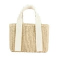 thumbnail image 4 of Bolso tejido a mano multiusos para mujer, ideal para viajes informales, camping, playa. Beige, 4 of 9