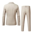 thumbnail image 5 of IWRICH Men's Slim Fit Lightweight Casual Blazer Jacket Pants 2 Piece Set 2 Button Sport Coats Suit for Groom Groomsman Wedding Business Khaki XL, 5 of 5