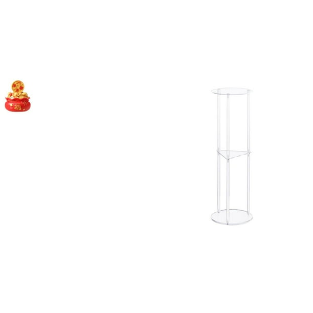 Escultura de escritorio,Estatua de la Cuenca del Tesoro,regalo de cumpleaños de Feng Shui,Mesa auxiliar redonda,Mesa auxiliar redonda de acrílico transparente de 3 niveles para sala de