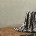 thumbnail image 6 of Eus Faux Fur Braided Reverse Flannel Throw The Urban Port, Brown and Gray, 6 of 6