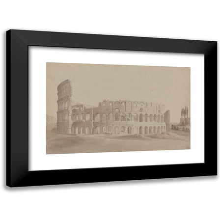 Isaac Weld 14x11 Black Modern Framed Museum Art Print Titled - The Colosseum, Rome (1818)