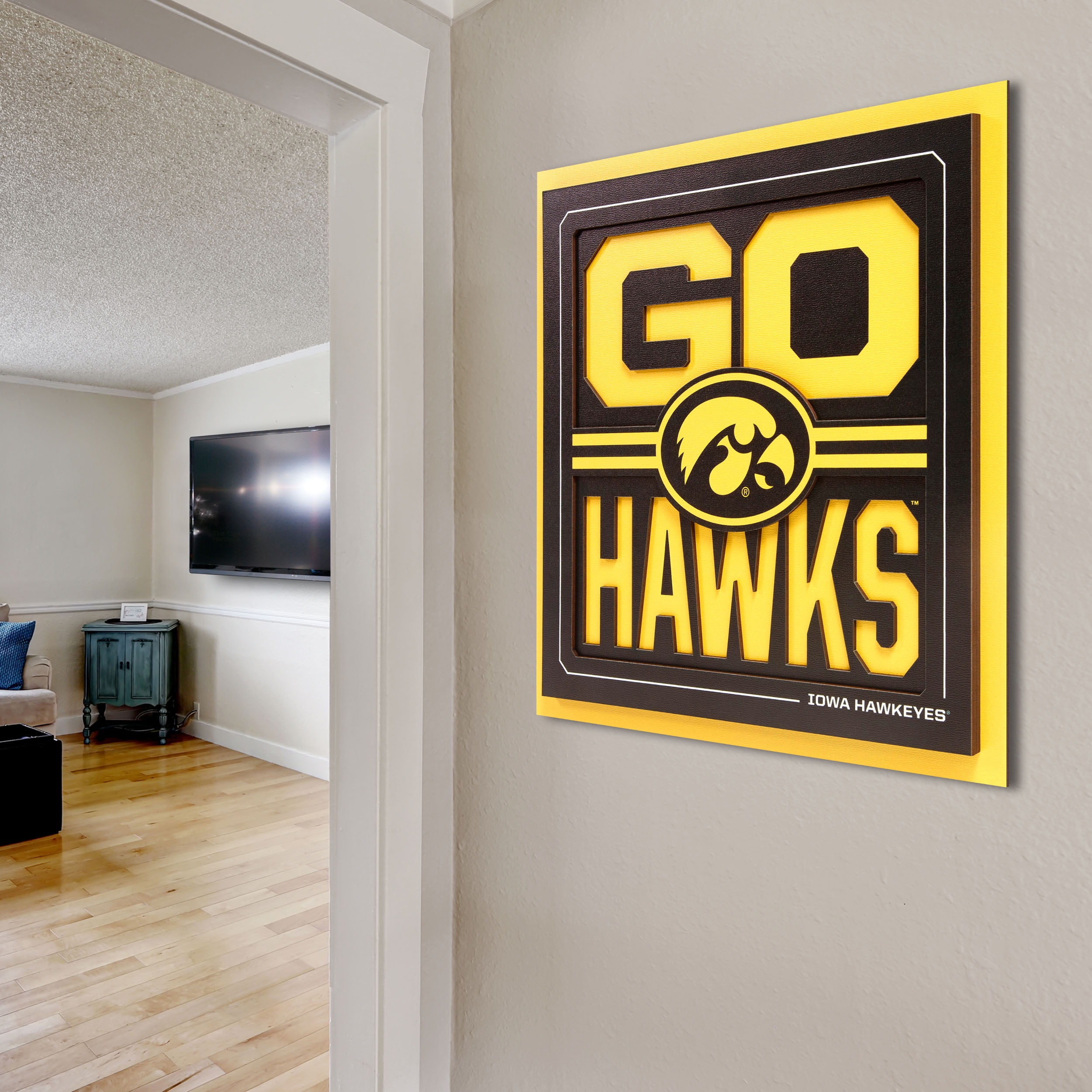 YouTheFan NCAA Iowa Hawkeyes Slogan Series 3D Wall Art