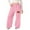 Pink*, variant on RUTAYY Children Girls Sweatpants Baggy Lightweight Bow Print Straight Leg Athletic Pants with Pockets Classic Versatile Trousers