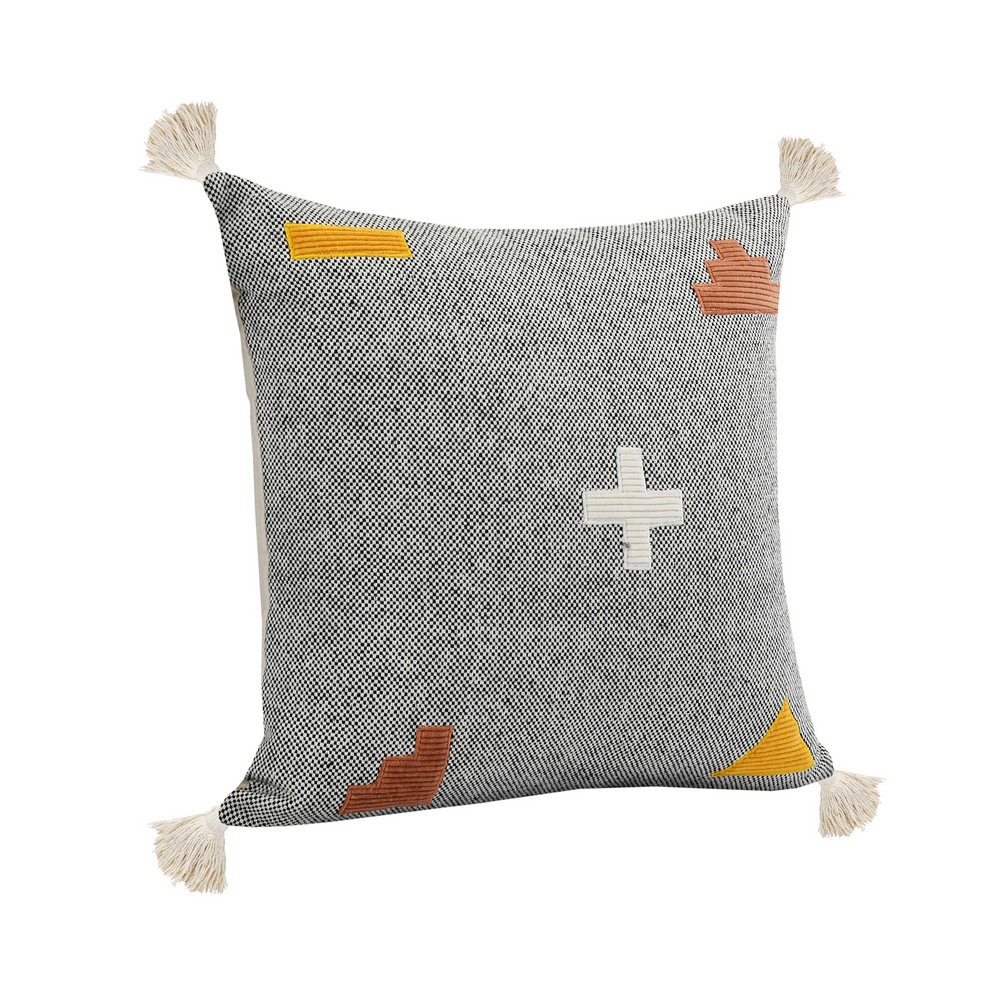 Ox Bay Zeal Throw Pillow, Gray / Black / White / Orange, 20" x 20", Count per Pack 1