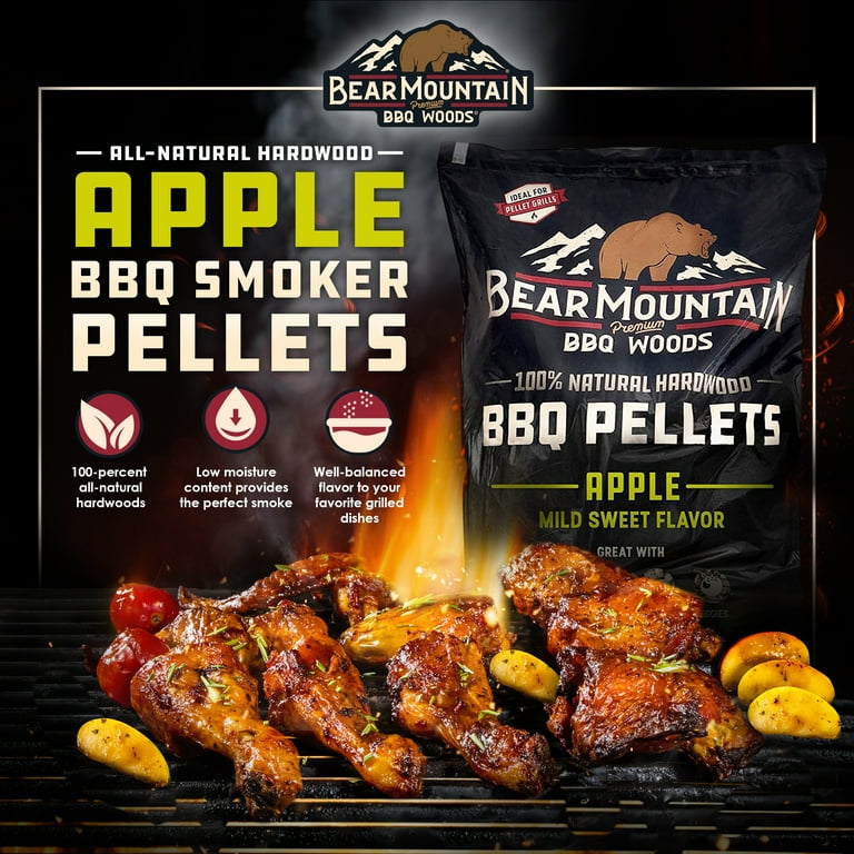 Bear Mountain BBQ Hardwood Apple Smoker Pellets, 20 lbs, All